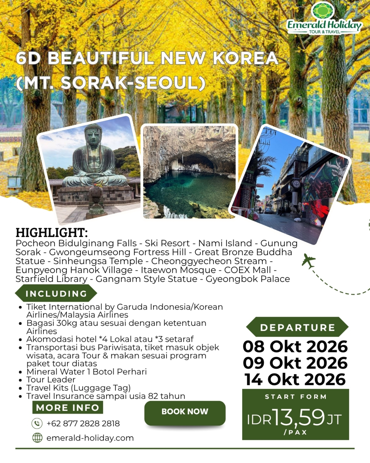 6D BEAUTIFUL NEW KOREA (MT. SORAK - SEOUL)